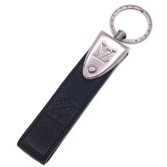 Louis Vuitton Damier Infini Porte-Clés Dragonne Key Ring M66496 Black Metal f... - Picture 1 of 7